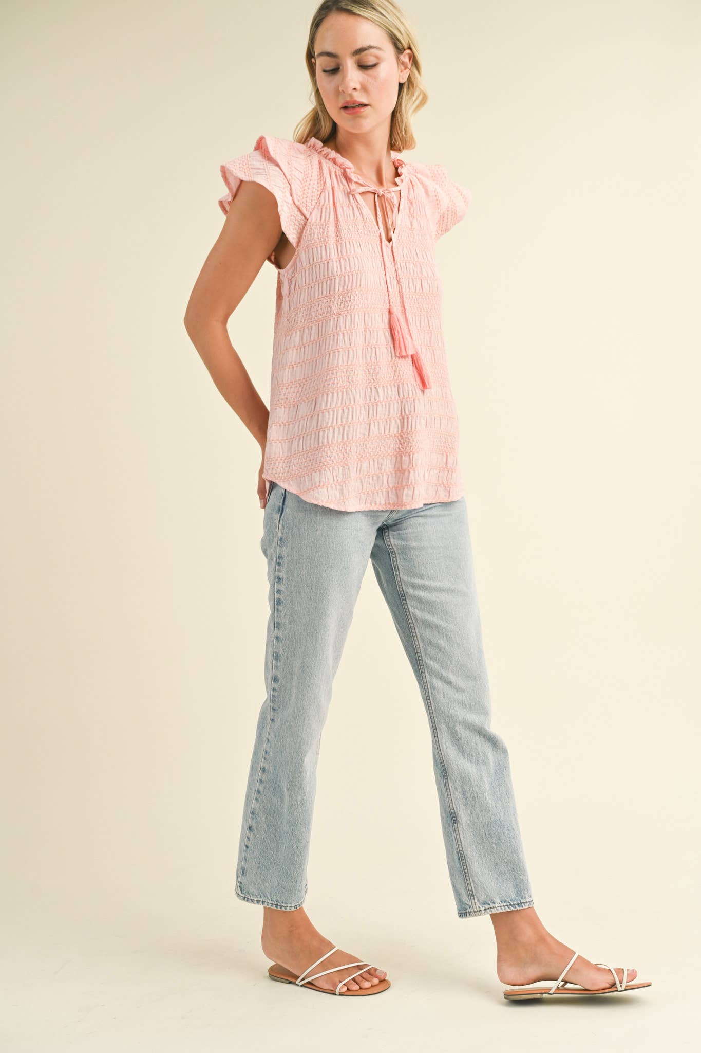 Bee Ruffle Top