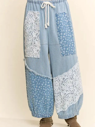 Georgia Denim Patchwork Pants
