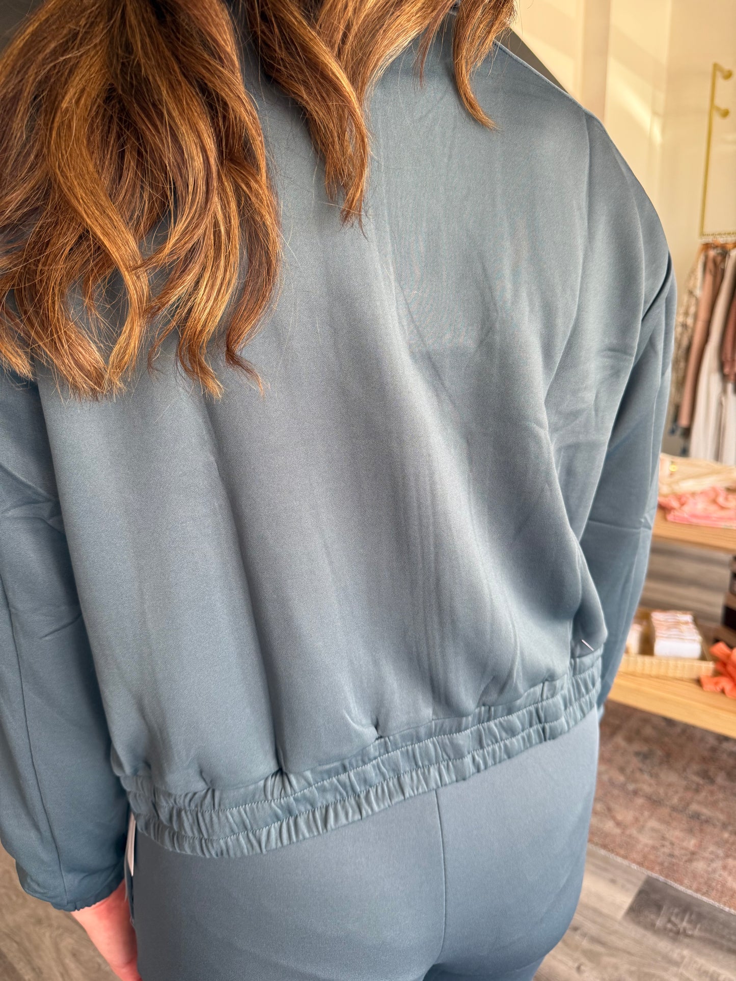 Sharon Mock Neck Zip Up Active Jacket