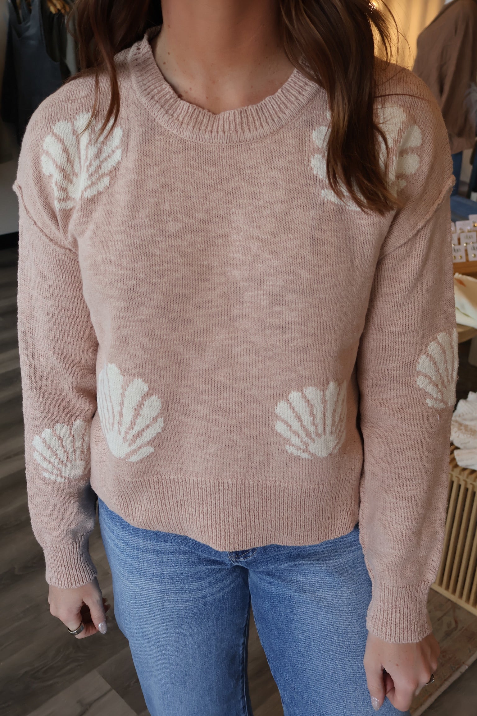 Cove Seashell Crewneck Sweater