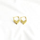 Lover Heart Gold Filled Hoops Earrings