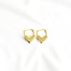 Lover Heart Gold Filled Hoops Earrings