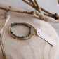 Gemstone Wrap Bracelet with Faceted Gold Beads