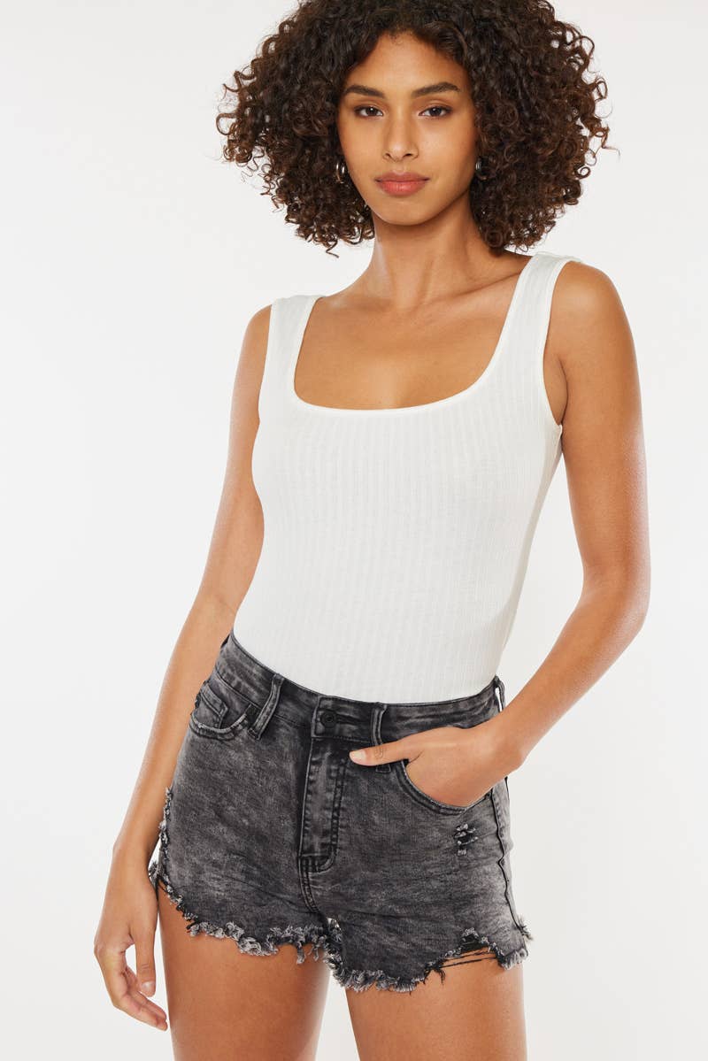 Ace Black Denim Shorts