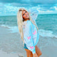 Pearl Grey Embroider Bow Hoodie