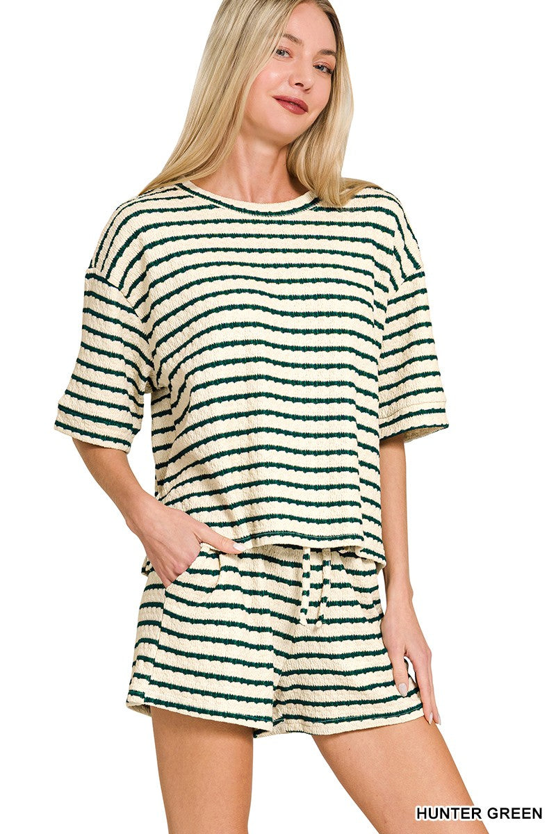Marnie Striped Short Sleeve Short Set