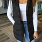 Bonnie Hooded Zipper Longline Vest