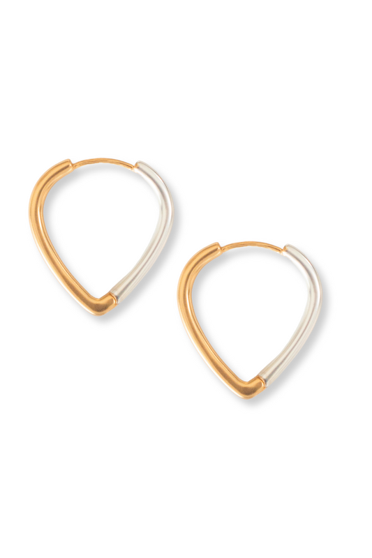 Nora Hoop Earrings - Two Toned