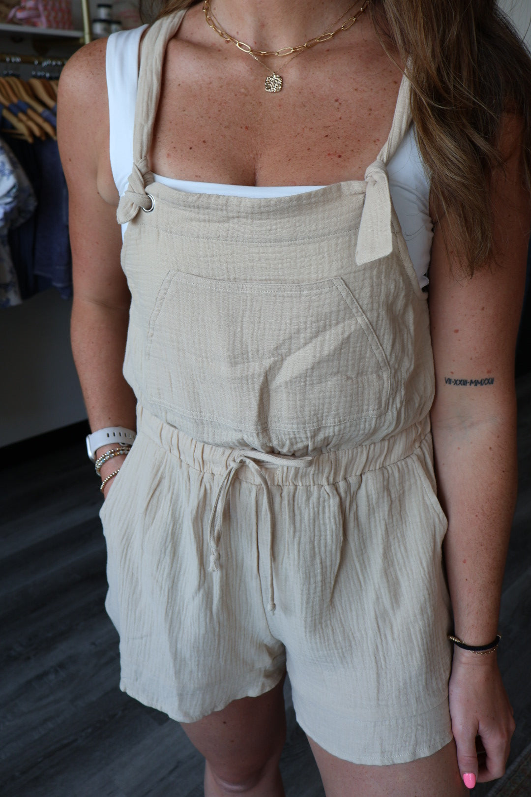 Tawny Double Gauze Romper