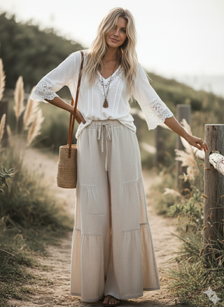 Callie Tiered Palazzo Pants