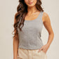 MiMi Lace Ribbed Corset Tank