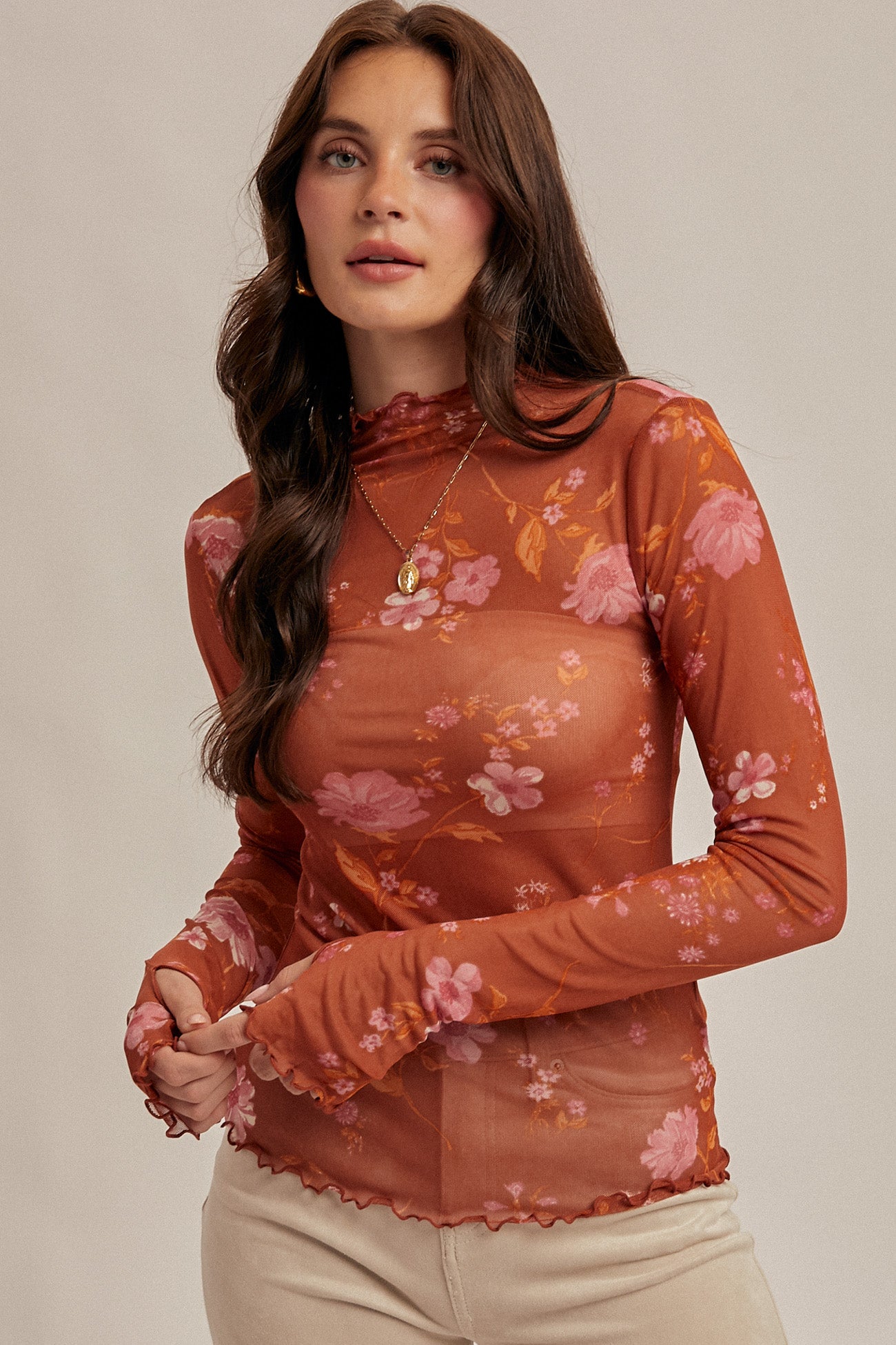 Laura Floral Mesh Print