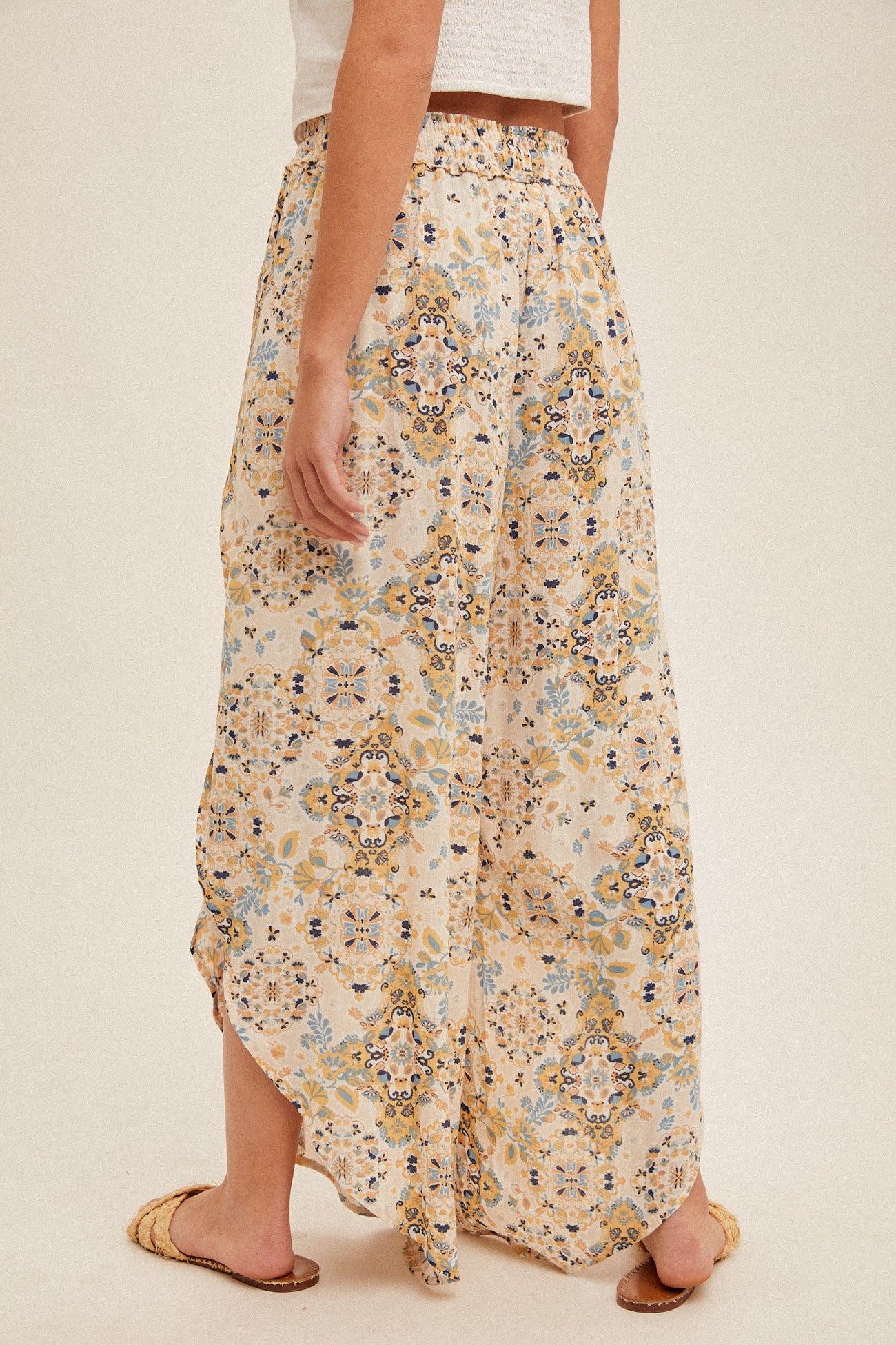 Mosaic Tulip Hem Pants