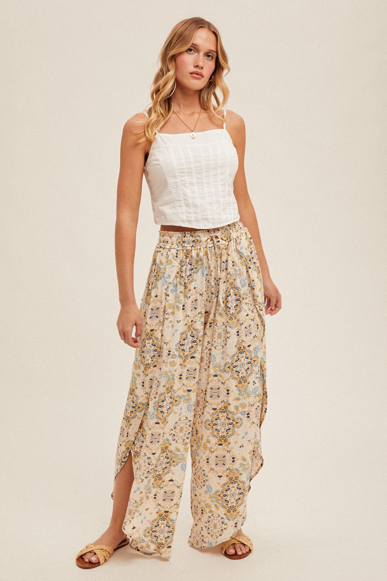 Mosaic Tulip Hem Pants