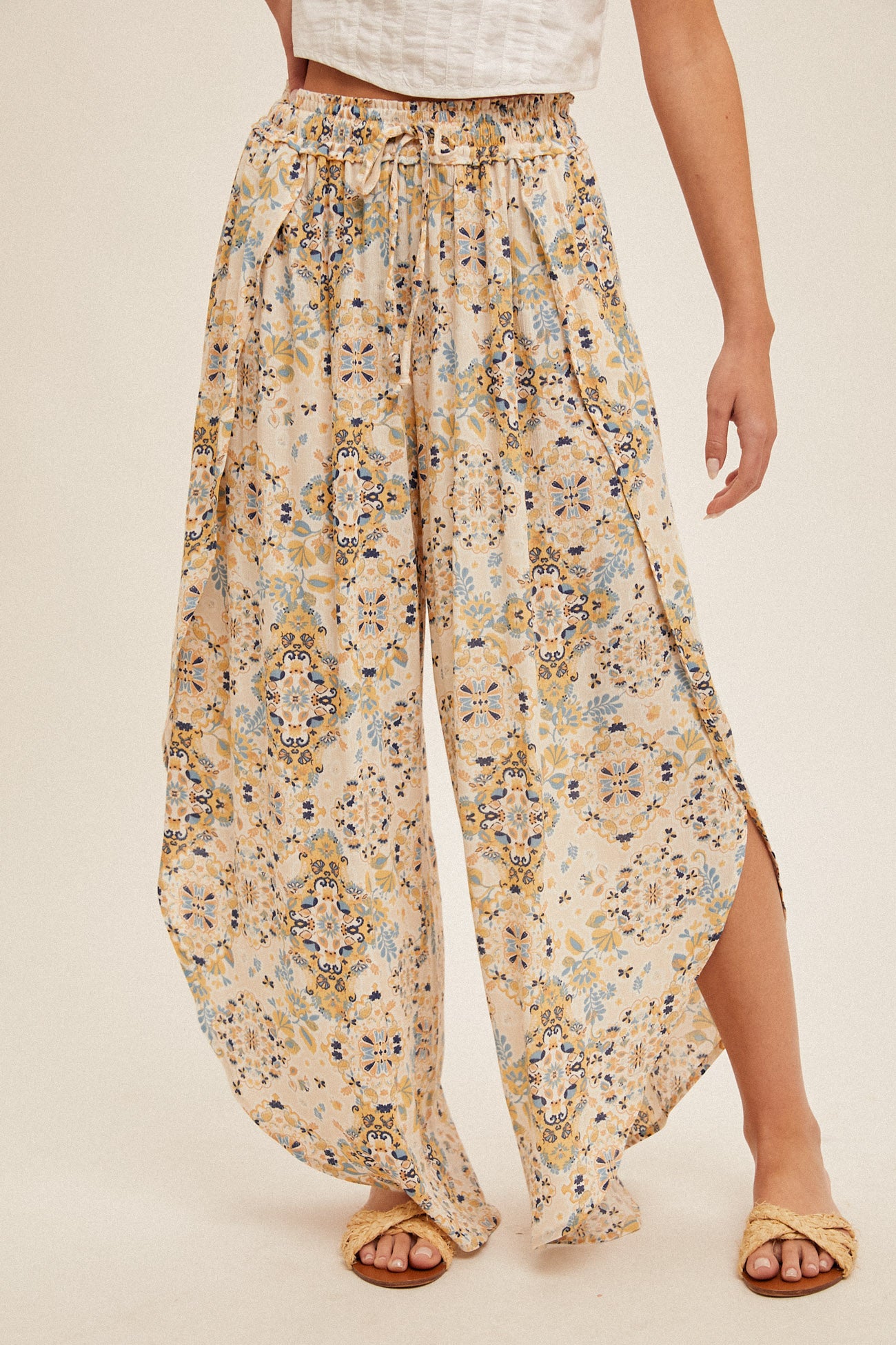 Mosaic Tulip Hem Pants