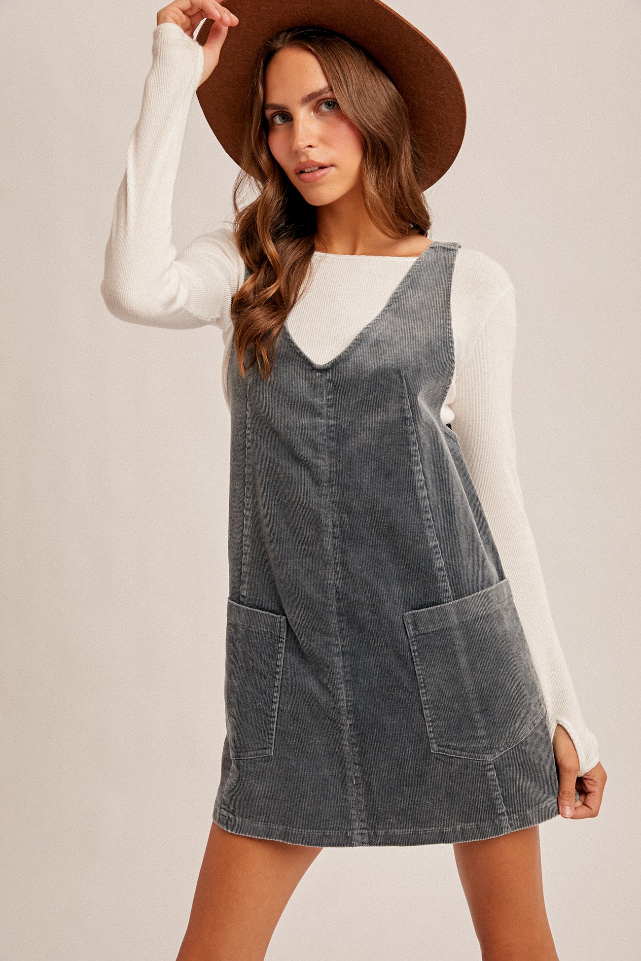 Jeanette Corduroy Overall Dress
