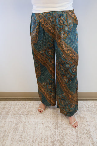 Jade Paisley Pants