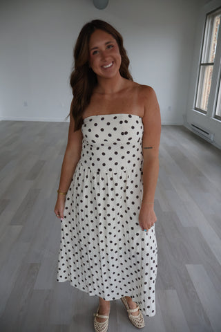 Willa Strapless Midi Dress