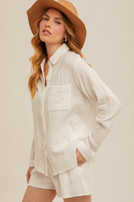 FiFi Double Gauze Button Down