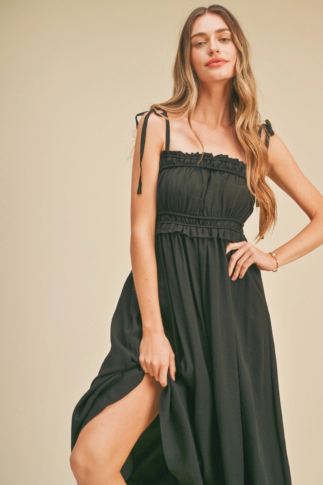 Layla Ruffle Midi Dress