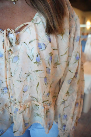 Thea Sheer Floral Top