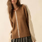 Cassie Knit Stitched Loose-Fit Sweater
