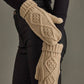 Taupe Cable Knit Mittens