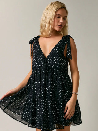 Everly Tie Shoulder Mini Dress
