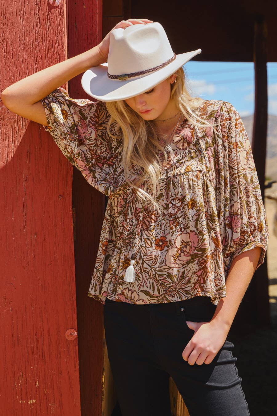 Teri Floral Blouse
