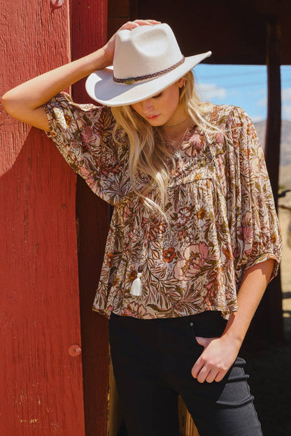 Teri Floral Blouse