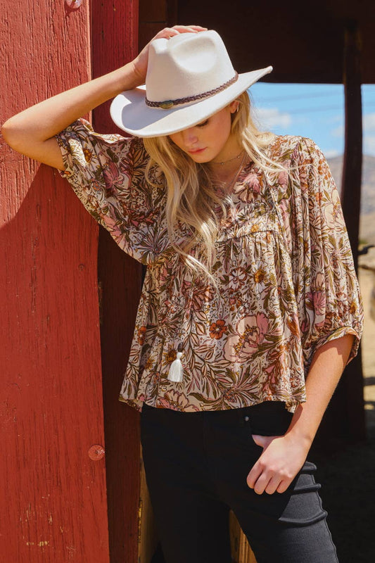 Teri Floral Blouse
