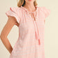 Bee Ruffle Top