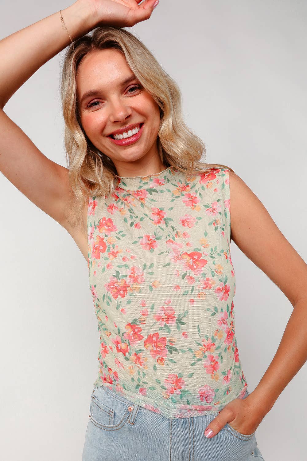 Sunny Sheer Floral Top