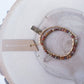 Gemstone Wrap Bracelet with Faceted Gold Beads