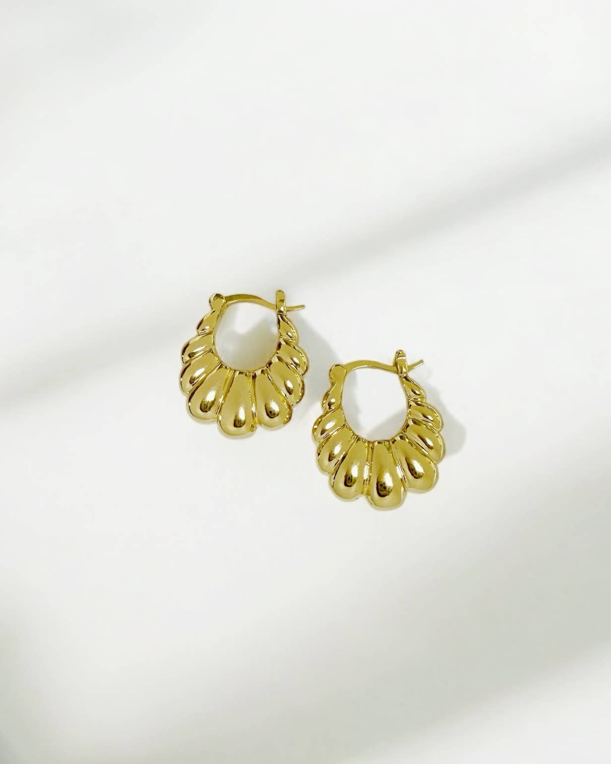 Puffy Croissant Hoops Earrings