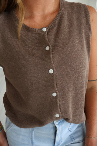 Syd Linen Knit Vest
