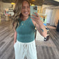 Debbie Ribbed Washed Seamless Tank