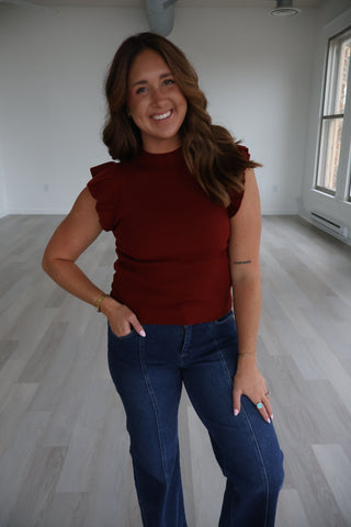 Kendra Ruffle Sleeve Top
