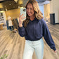 Valerie French Terry Cropped Hoodie