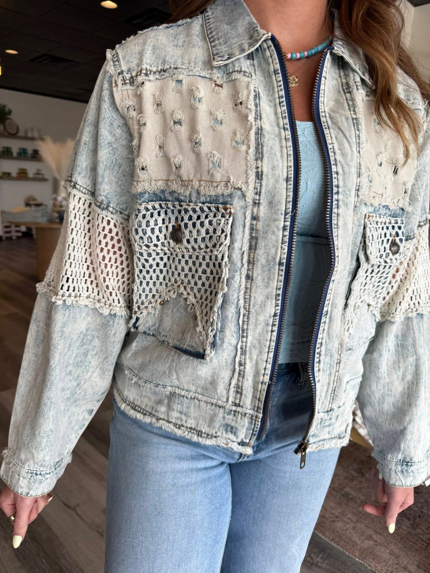 Sloane Denim Textured Jacket