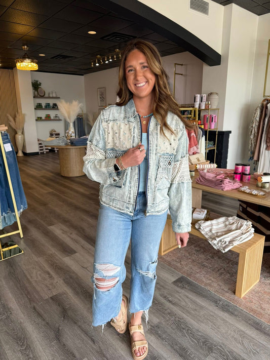 Sloane Denim Textured Jacket