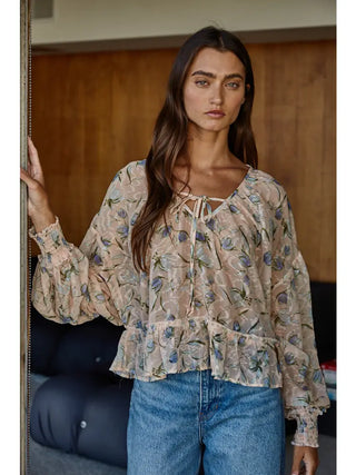 Thea Sheer Floral Top