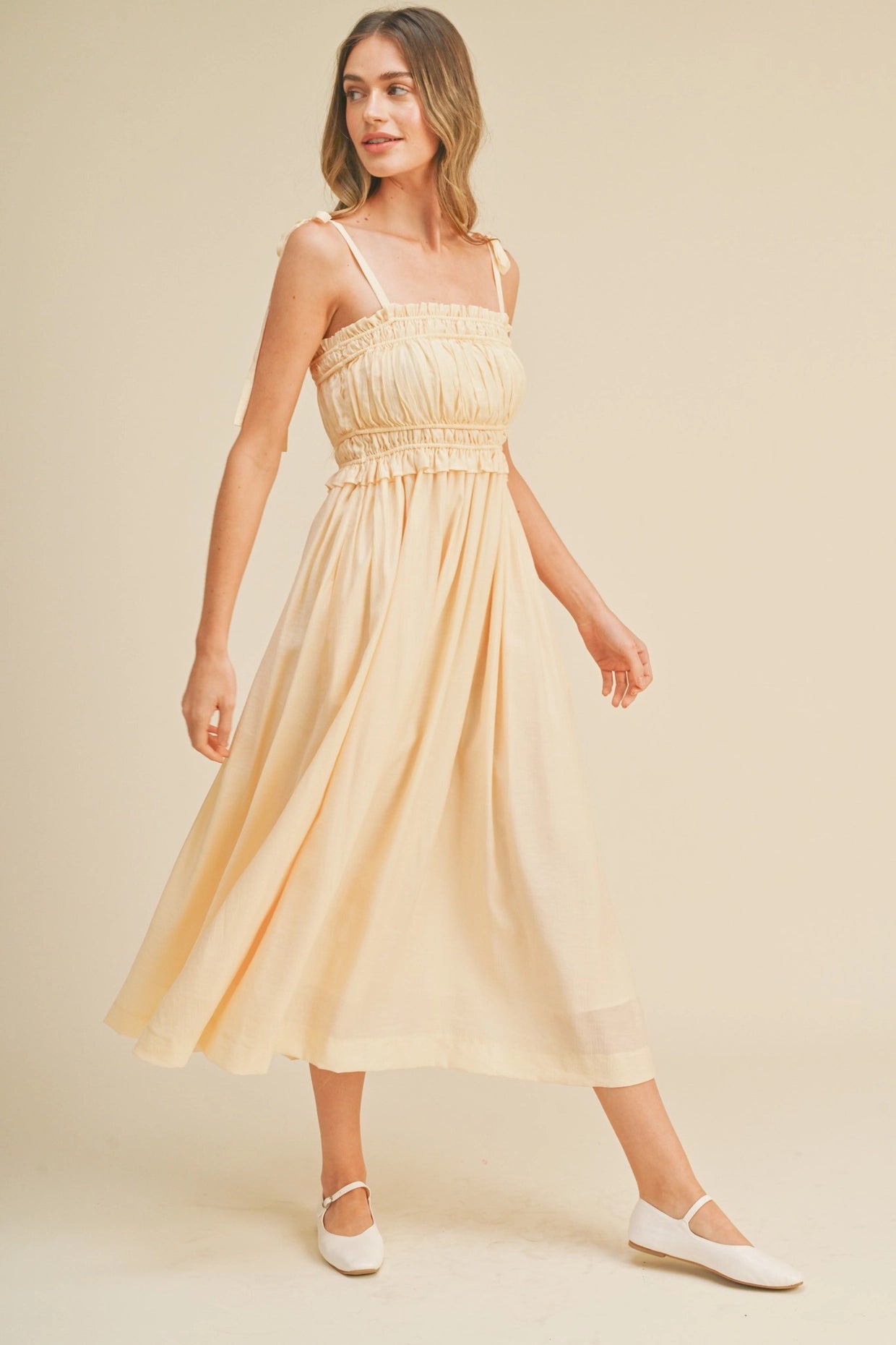 Layla Ruffle Midi Dress