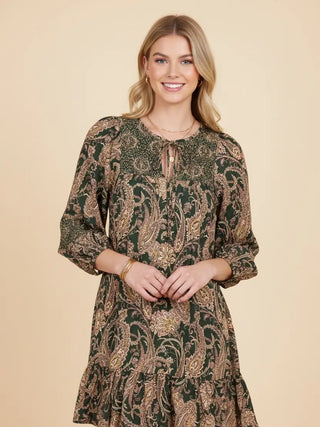 Paisley Tiered Mini Dress