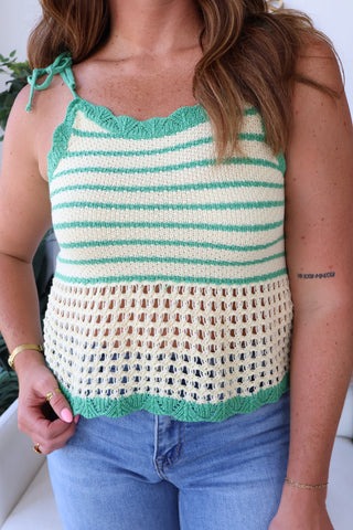 Lori Striped Peplum Tank