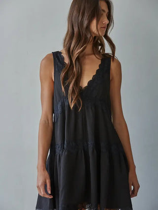 Kristina Plunged V-Neck Dress