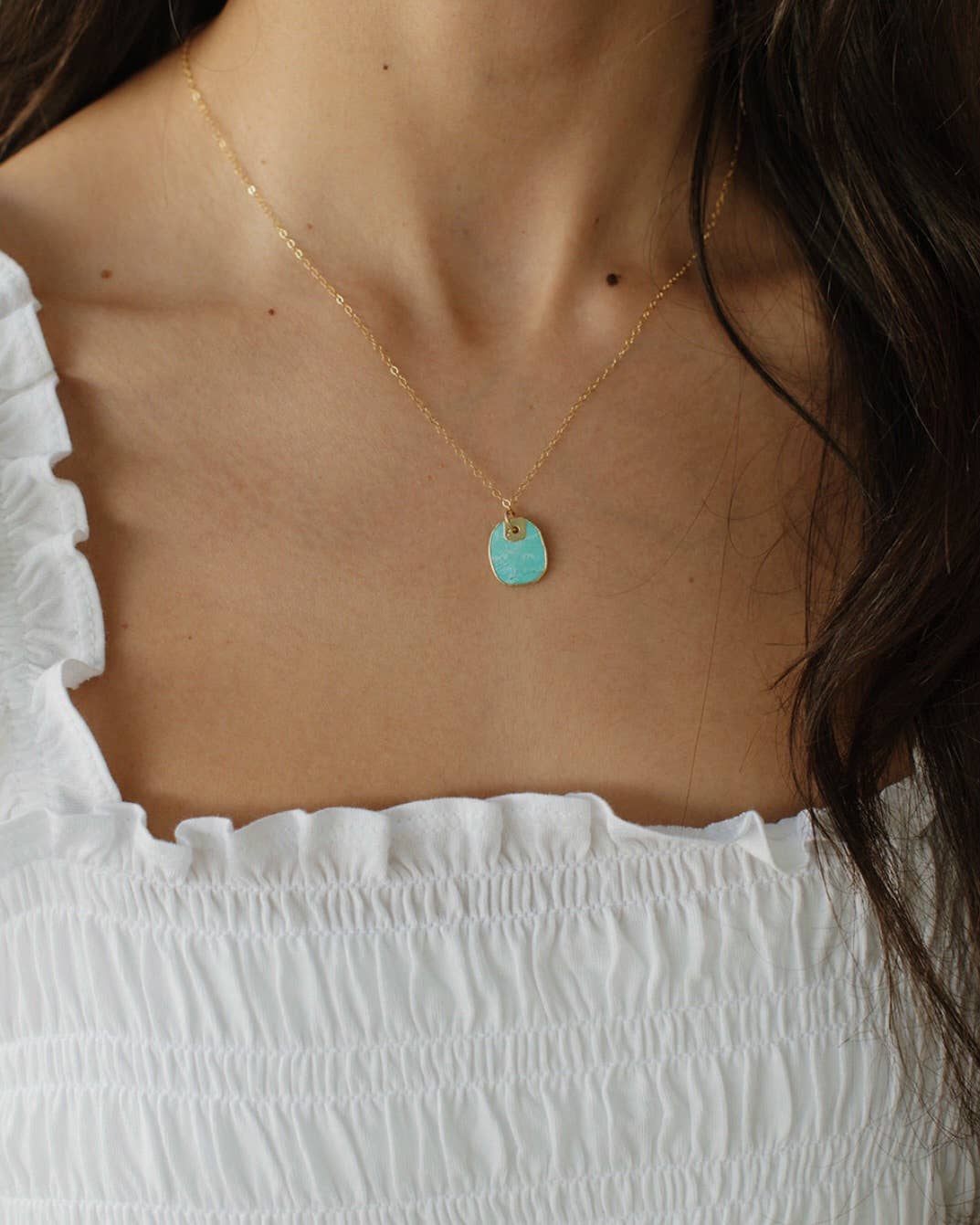 Free Spirit Turquoise Necklace Gold Filled