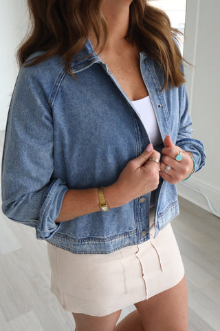 Kim Washed Cropped Jacket