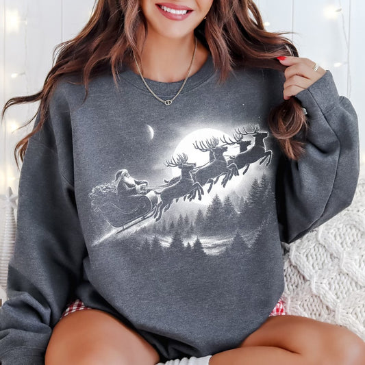 White Out Reindeer Crewneck