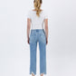 Sheila High Rise Distressed Hem Crop Straight Jeans
